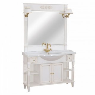 Мебель для ванной Migliore Kantri 120 см Bianco Mat Patinato