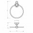Полотенцедержатель-кольцо Migliore Cristalia 16773 бронза