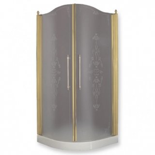 Душевой уголок Migliore Diadema 90x90 см прозрачное стекло с декором