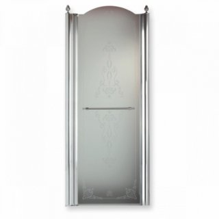 Дверь в нишу Migliore Diadema DX 90 см прозрачное стекло с декором