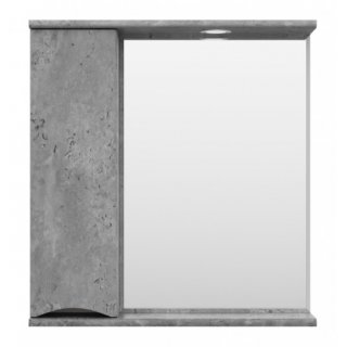 Зеркало со шкафчиком слева Misty Атлантик 70 серый камень