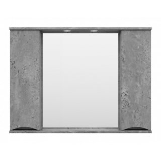 Зеркало со шкафчиками Misty Атлантик 100 серый камень