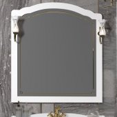Зеркало Опадирис Лоренцо 100 белый матовый со светильниками (уценка)