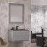Мебель для ванной Опадирис Луиджи 90 серый матовый с раковиной антрацит