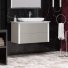 Мебель для ванной Опадирис Рубинно 90 подвесная серая со столешницей