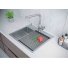 Мойка кухонная с ролл-матом Paulmark Brim-Pro PM705951-BS+R405-BS