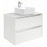 Мебель для ванной с накладной раковиной Roca Inspira 80 см белый глянец