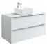Мебель для ванной с накладной раковиной Roca Inspira 100 см белый глянец
