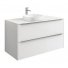 Мебель для ванной со встроенной раковиной Roca Inspira 100 см белый глянец