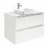Мебель для ванной со встроенной раковиной Roca Inspira Square 80 см белый глянец