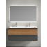 Мебель для ванной Sancos Delta 120 дуб красный/графит с 2 отверстиями