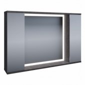 Зеркало со шкафчиком Stella Polar Дэрри 100 см бетон/цемент