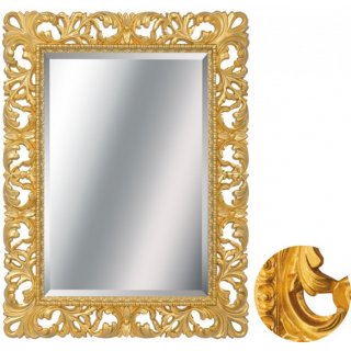 Зеркало прямоугольное Tessoro Isabella TS-1021-G/L с фацетом, золото