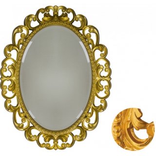 Зеркало овальное Tessoro Isabella TS-107601-G/L без фацета, золото