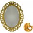 Зеркало овальное Tessoro Isabella TS-107601-G/L без фацета, золото
