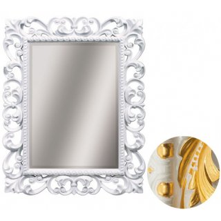 Зеркало прямоугольное Tessoro Isabella TS-2076-750-W/G белый глянец с золотом