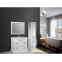 Мебель для ванной напольная Tessoro Foster 120 белая с патиной серебро
