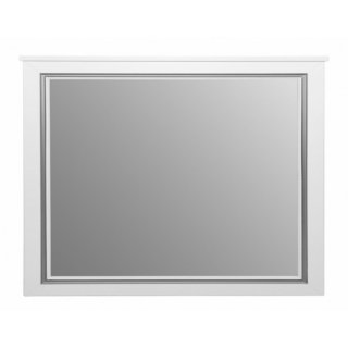 Зеркало Tessoro Foster 105 белое с патиной серебро