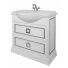 Мебель для ванной напольная Tessoro Foster 80 белая с патиной серебро