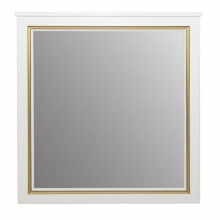 Зеркало Tessoro Foster 65 белое с патиной золото