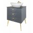 Мебель для ванной напольная Tessoro Gala 60 с яшиками серая
