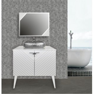 Мебель для ванной напольная Tessoro Gala 80 с дверцами белая
