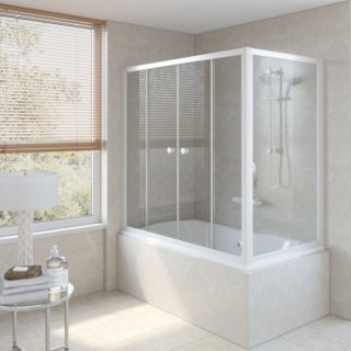 Душевая шторка на ванну Vegas Glass Z2V+ZVF NOVO 170x90 см
