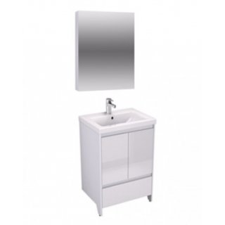 Мебель для ванной Velvex Klaufs 60.2D.1Y напольная белая