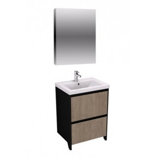 Мебель для ванной Velvex Klaufs 60.2Y напольная черная-шатанэ
