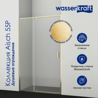 Душевая дверь WasserKRAFT Aisch 55P04 90 см